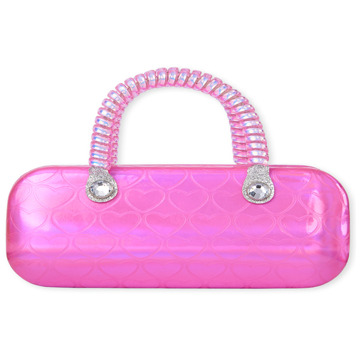 

Girls Embossed Heart Sunglasses Case - Pink - The Children's Place