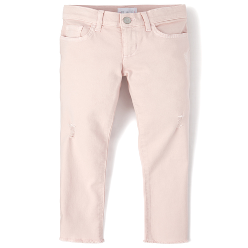 

s Distressed Denim Super Skinny Jeans - Pink - The Children's Place