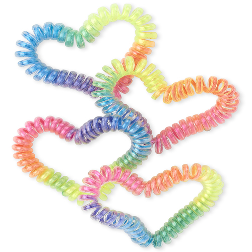 

Girls Rainbow Heart Coil Bracelet 4-Pack - Multi - The Children's Place