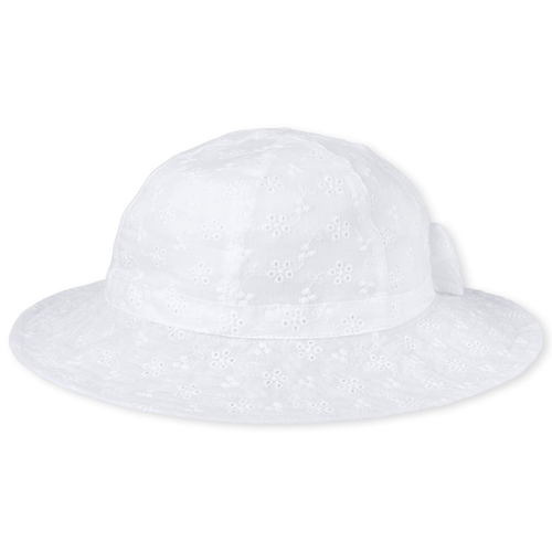 

Baby Girls Toddler Eyelet Bucket Hat - White - The Children's Place