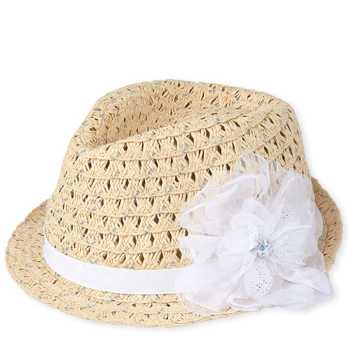 

Baby Girls Toddler Glitter Flower Fedora - Multi Hat - The Children's Place