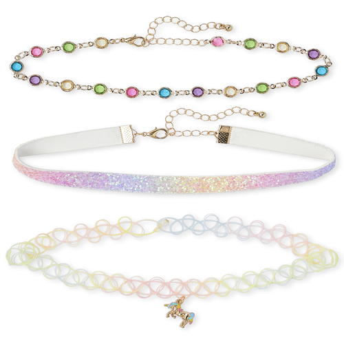 

Girls Rainbow Unicorn Choker Necklace 3-Pack - Multi - The Children's Place