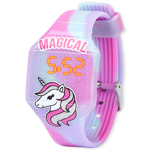 

Girls Glitter Tie Dye Magical Unicorn Digital Watch - Multi - The Children's Place