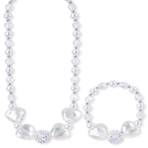 

Girls Heart Beaded Necklace And Bracelet Set - Multi - The Children's Place