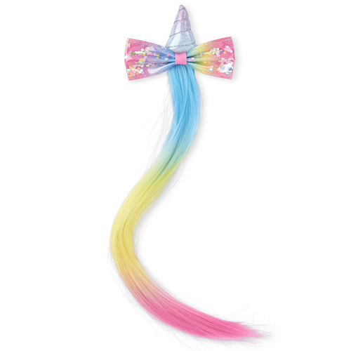 

Girls Shakey Unicorn Bow Hair Extension Hair Clip - Multi - The Children's Place