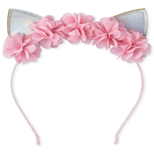 

Girls Flower Light Up Cat Ears Headband - Pink - The Children's Place
