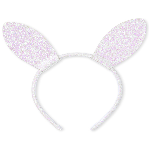 

Baby Girls Glitter Bunny Ears Headband - White - The Children's Place