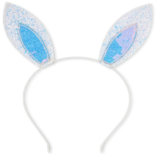 

Girls Glitter Bunny Ears Headband - White - The Children's Place