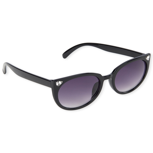 

Girls Rhinestud Cat Eye Sunglasses - Black - The Children's Place