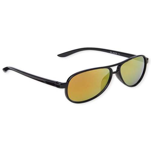 

Baby Boys Toddler Boys Aviator Sunglasses - Black - The Children's Place