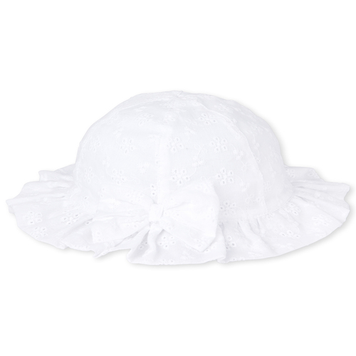 baby girl white bucket hat