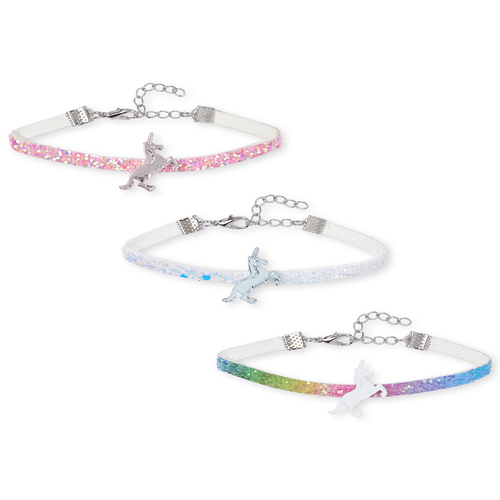 

Girls Glitter Unicorn Bracelet 3-Pack - Multi - The Children's Place