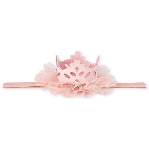 

Newborn Baby Glitter Crown Headwrap - Pink - The Children's Place