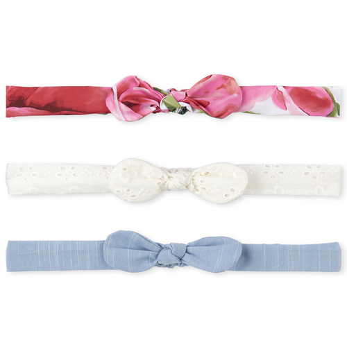 

Newborn Baby Floral Bow Headwrap 3-Pack - Multi - The Children's Place