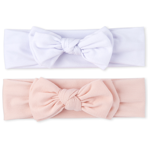 

Newborn Baby Bow Headwrap 2-Pack - Pink - The Children's Place