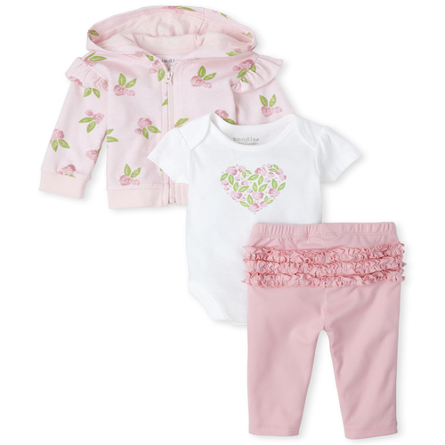 

Newborn Baby Rose 3-Piece Take Me Home Set - Pink - The Children's Place