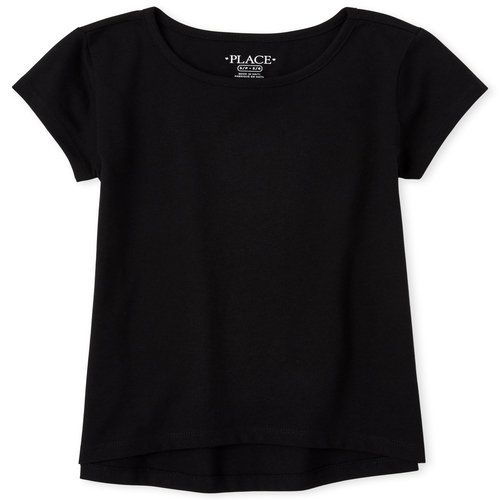 

Girls Basic Layering Tee - Black T-Shirt - The Children's Place