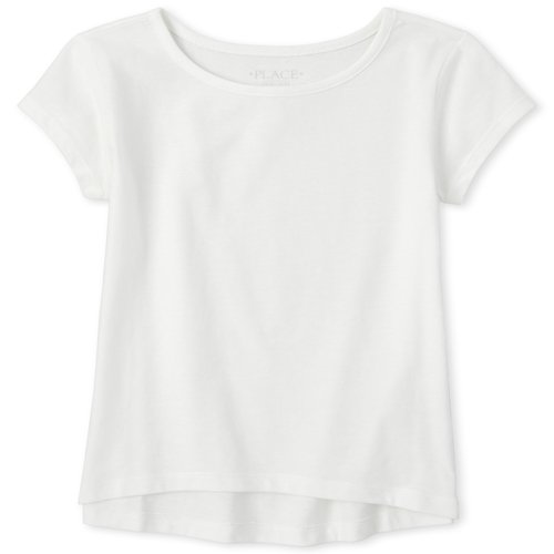 

Girls Basic Layering Tee - White T-Shirt - The Children's Place