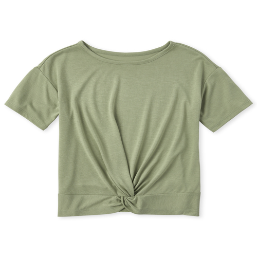

Girls Twist Front Top - Green - The Children's Place