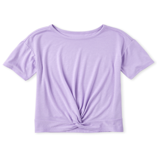 

Girls Twist Front Top - Purple - The Children's Place
