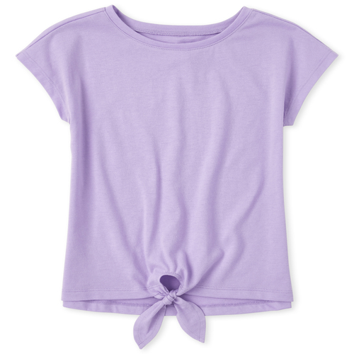 

Girls Tie Front Top - Purple - The Children's Place