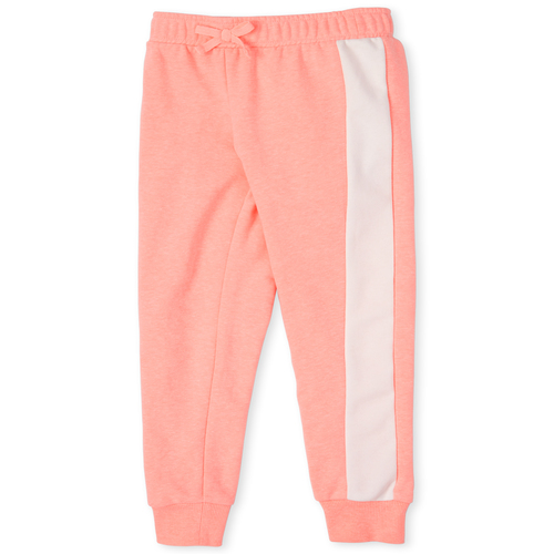 

Girls Side Stripe French Terry Jogger Pants - Pink - The Children's Place