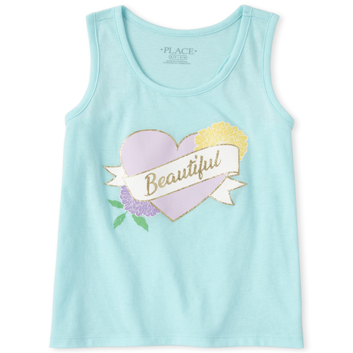 

Girls Mix And Match Glitter Racerback Tank Top - Blue - The Children's Place