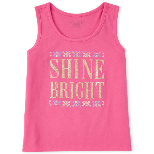 

Girls Mix And Match Glitter Racerback Tank Top - Pink - The Children's Place