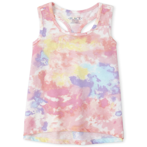 

Girls Mix And Match Tie Dye Racerback Tank Top - Pink - The Children's Place
