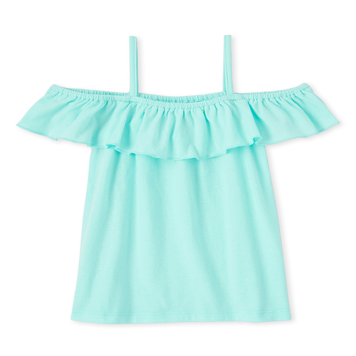 

Girls Mix And Match Off Shoulder Top - Blue - The Children's Place