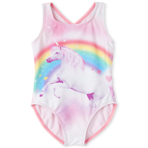 

Girls Unicorn One Piece Swimsuit - Purple - The Children's Place