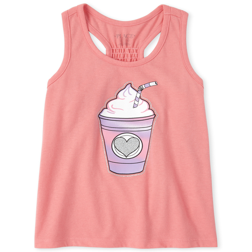 

Girls Mix And Match Glitter Racerback Tank Top - Orange - The Children's Place