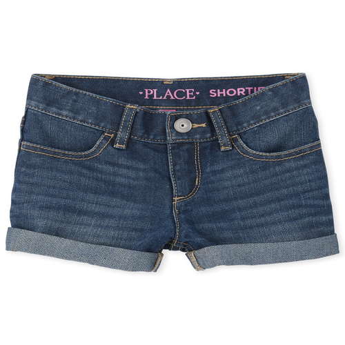 

s Roll Cuff Denim Shortie Shorts - The Children's Place