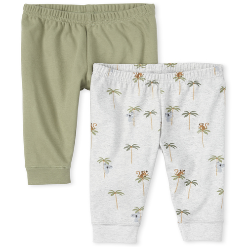 

Newborn Baby Boys Safari Pants 2-Pack - Green - The Children's Place