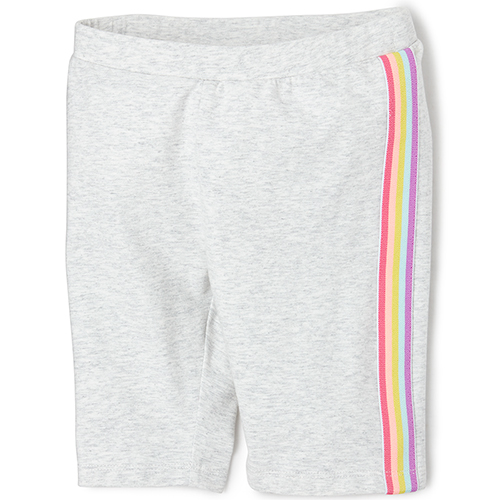 

s Rainbow Side Stripe Bike Shorts - Gray - The Children's Place