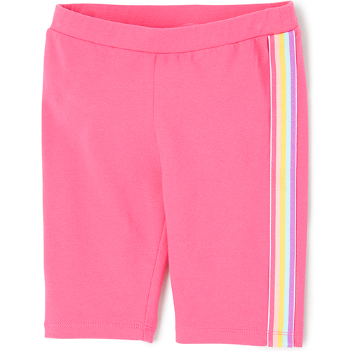 

s Rainbow Side Stripe Bike Shorts - Pink - The Children's Place