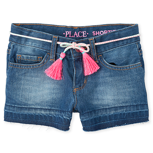 

s Frayed Hem Denim Shortie Shorts - The Children's Place