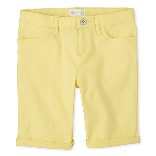 

s Roll Cuff Skimmer Shorts - Yellow - The Children's Place