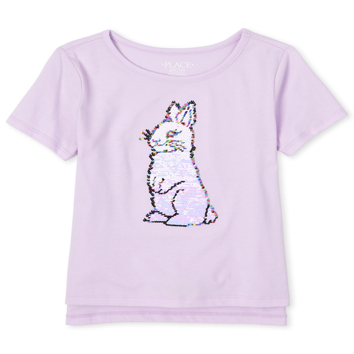 

Girls Flip Sequin High Low Top - Purple - The Children's Place