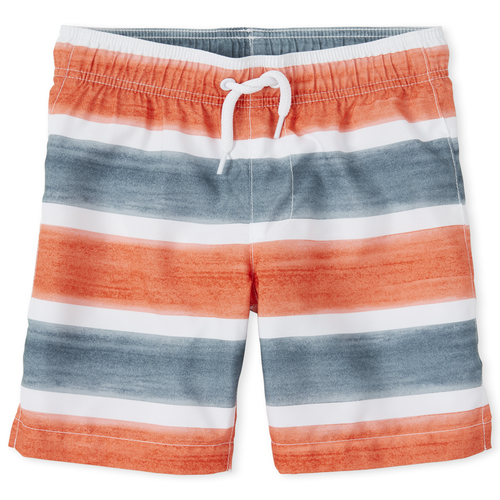 

s Boys Striped Swim Trunks - Orange - The Children's Place