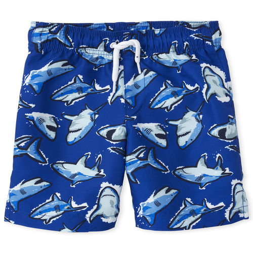 

Boys Boys Shark Swim Trunks - Blue - The Children's Place