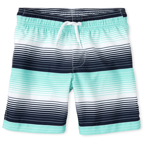 

Boys Boys Striped Swim Trunks - Blue - The Children's Place