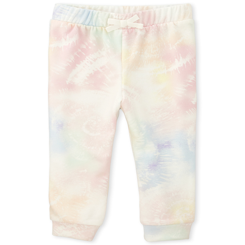 

Baby Girls Baby And Toddler Tie Dye French Terry Jogger Pants - Pink - The Children's Place