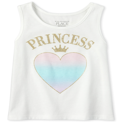 

s Baby And Toddler Mix And Match Glitter Tank Top - White - The Children's Place