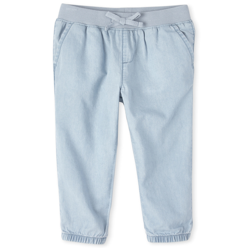 

Baby Girls Baby And Toddler Denim Beach Pants - The Children's Place