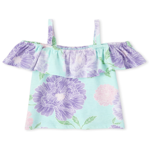 

s Baby And Toddler Mix And Match Print Off Shoulder Top - Blue - The Children's Place