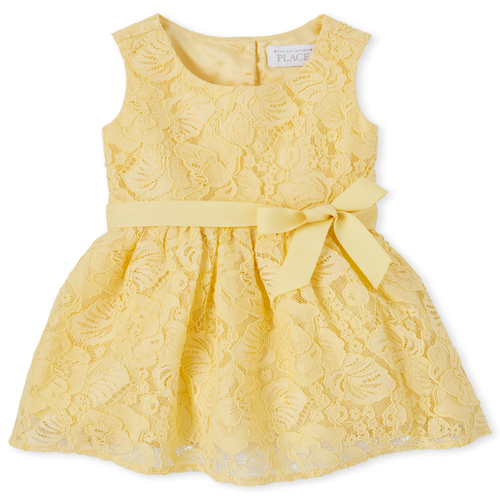 The Children's Place Ruffle One Shoulder Dress Yellow 