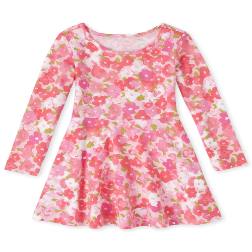 

s Baby And Toddler Floral Skater Dress - Pink - The Children's Place