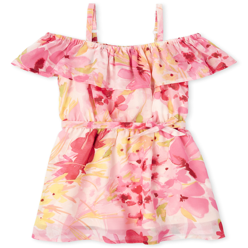 

s Baby And Toddler Mommy And Me Floral Matching Off Shoulder Dress - Pink - The Children's Place