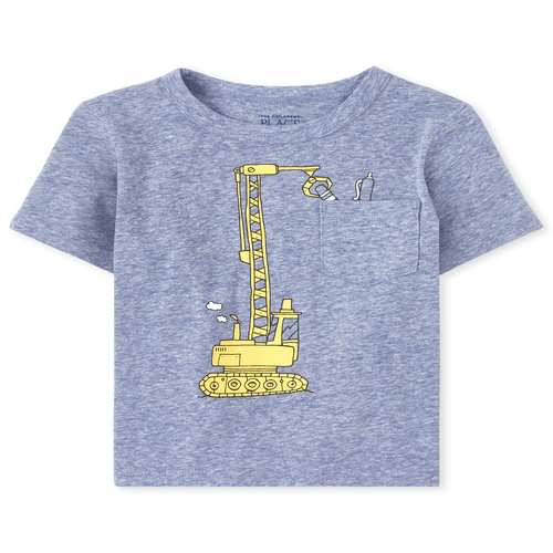 

s Baby And Toddler Boys Truck Pocket Top - Blue - The Children's Place